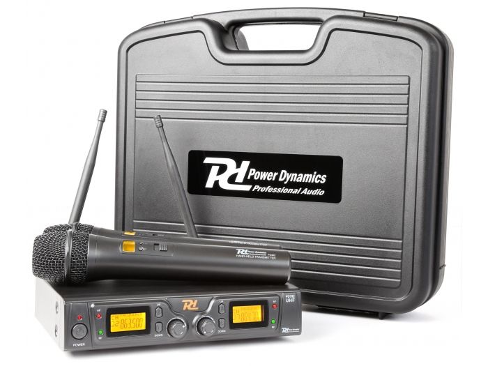 Power Dynamics PD782 Microfono Inalambrico UHF 2x 8 Canales con 2 Micrófonos  | Mas Que Sonido