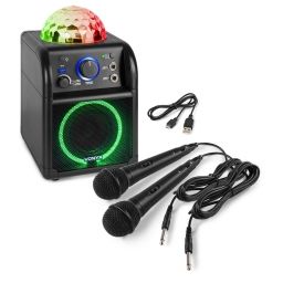 Vonyx SBS55B Conjunto Karaoke Negro con luces LED 178341 - 1 2