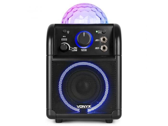 Vonyx SBS55B Conjunto Karaoke Negro con luces LED 178341 - 4