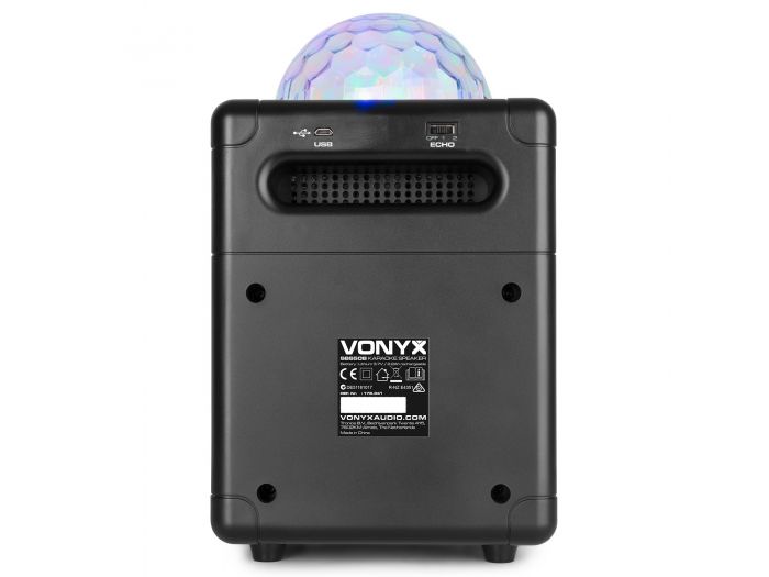 Vonyx SBS55B Conjunto Karaoke Negro con luces LED 178341 - 5
