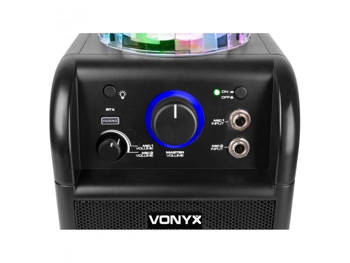 Vonyx SBS55B Conjunto Karaoke Negro con luces LED 178341 - 6