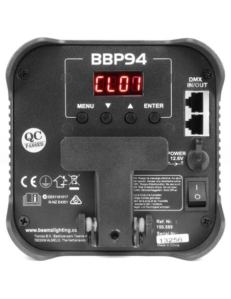 Beamz BBP94 Foco PAR con bateria 4x 10W 