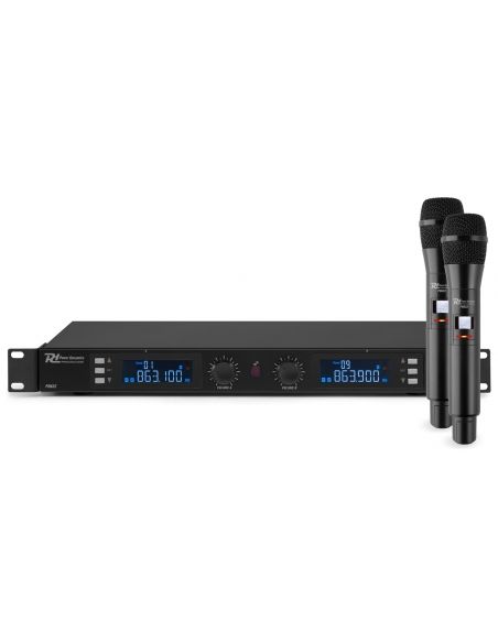Power Dynamics PD632H 2x 20 Canales Digital UHF Micro Inalambrico con 2 micros 179010