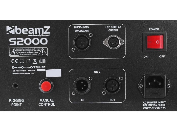 beamZ Máquina de Humo S2000 24x 3W LED 3 - en - 1 160500 - 7