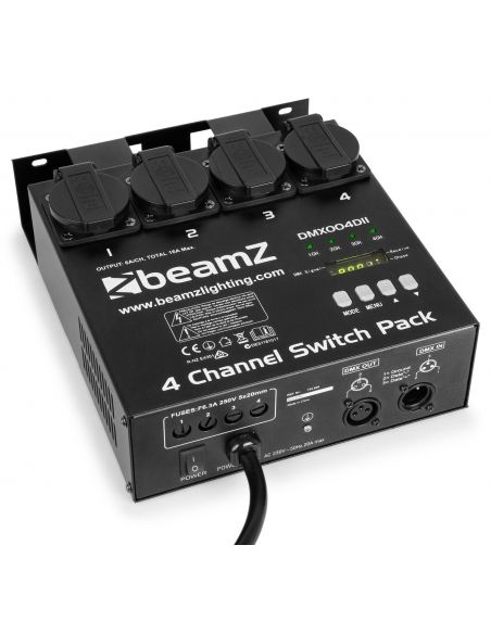 Beamz Panel de interruptores DMX512 4 canales 