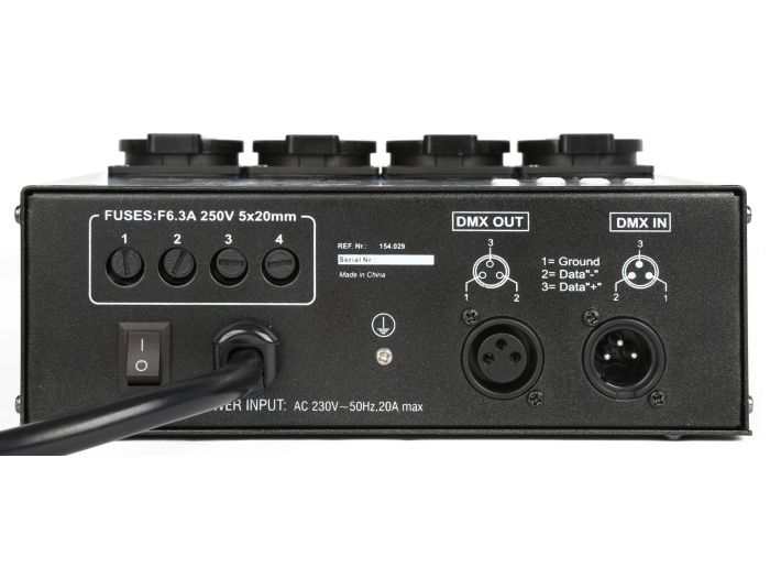 Beamz Panel de interruptores DMX512 4 canales 