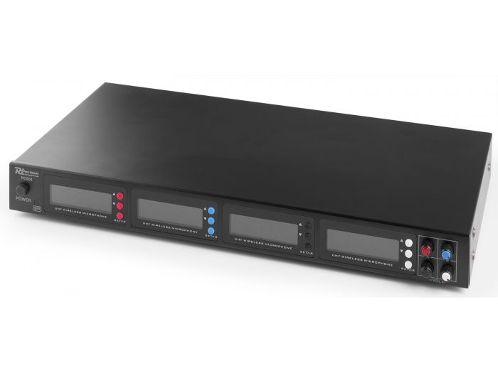 Power Dynamics PD504B Microfono inalambrico de 4x 50 canales UHF con 4 microfonos de cabeza 179006