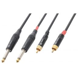PD-Connex CX74-3 Cable 2xJack 6.3 Mono - 2xRCA Macho 3.0m 176663 - 1