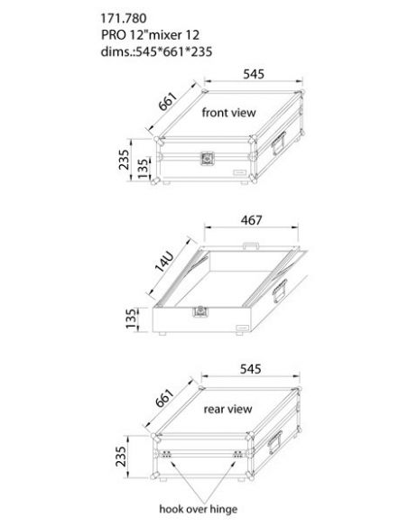Power Dynamics PD-FU12 Maleta mesa mezclas 19" 171780 - 2