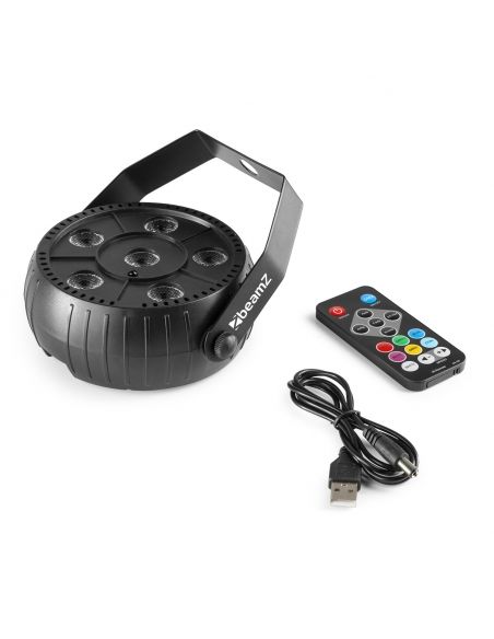 beamZ PLP14 Foco Par Party con batería 6x 1W UV 153209 - 6