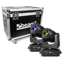 Beamz IGNITE180 Cabeza Movil Spot LED 2pcs en Flightcase