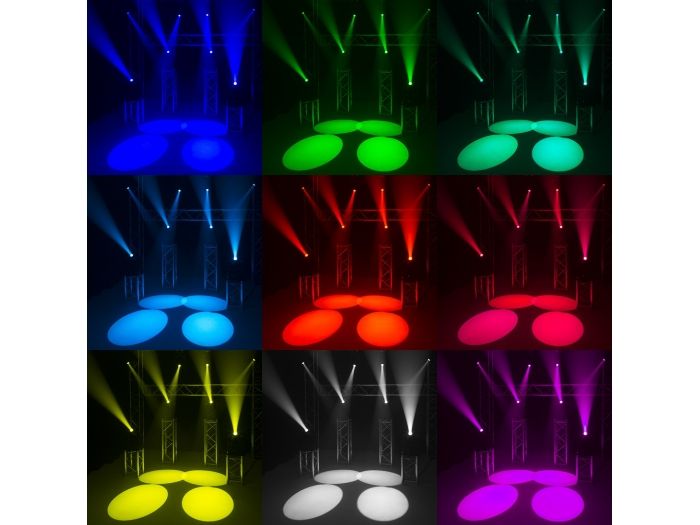 Beamz IGNITE180 Cabeza Movil Spot LED 2pcs en Flightcase