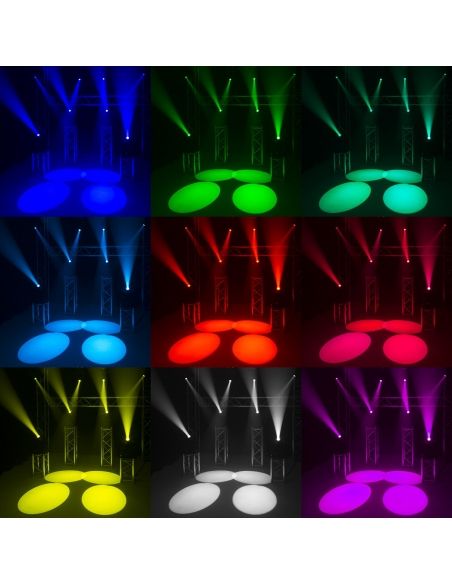 Beamz IGNITE180 Cabeza Movil Spot LED 2pcs en Flightcase 