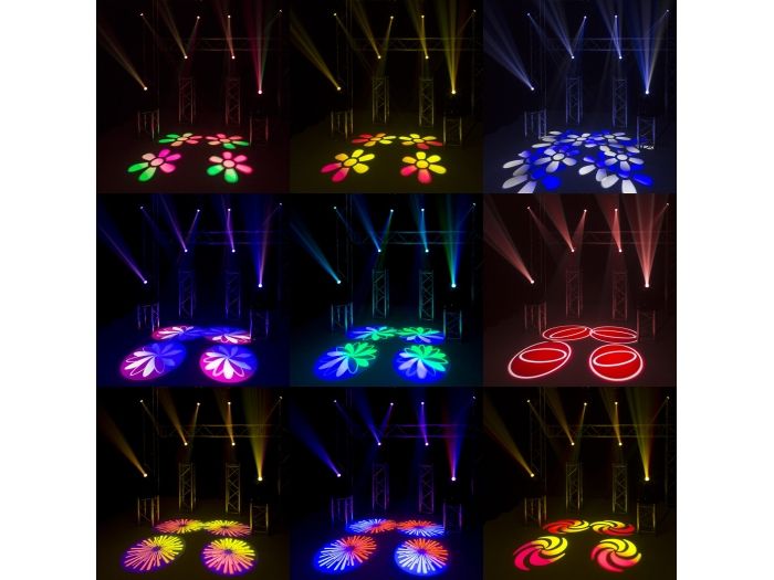 Beamz IGNITE180 Cabeza Movil Spot LED 2pcs en Flightcase