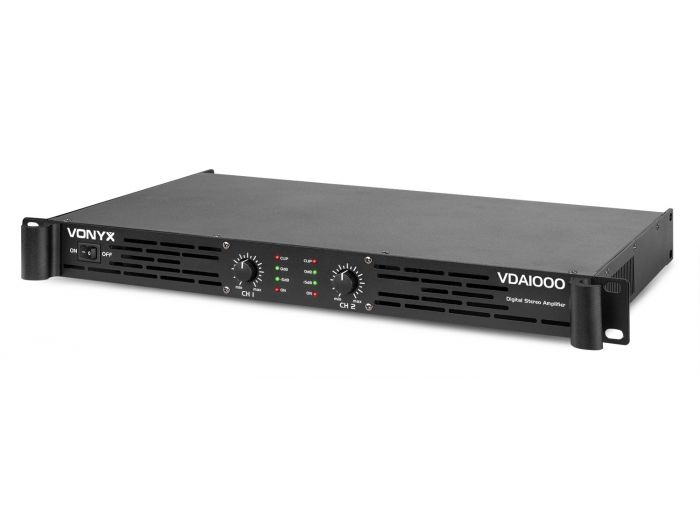 Vonyx VDA1000 Amplificador PA 1U 2x 500W 172046