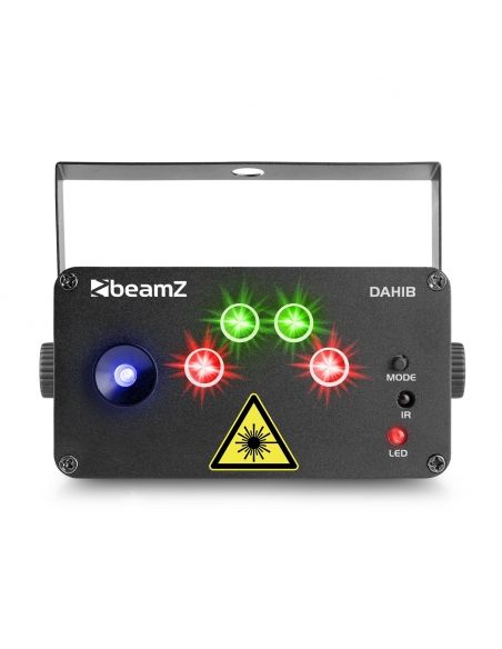beamZ Dahib Doble Laser RG Gobo con LED Azul 152612 - 6