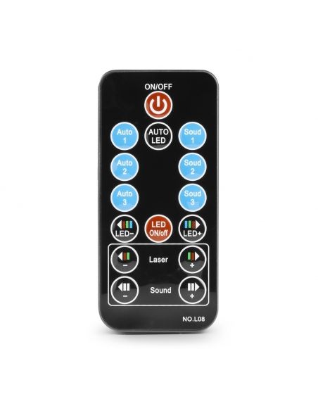 beamZ Dahib Doble Laser RG Gobo con LED Azul 152612 - 8