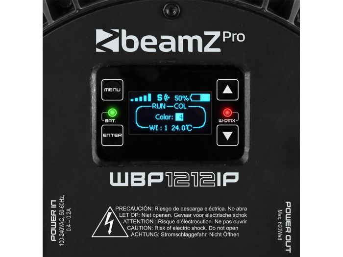 beamZ Pro WBP1212IP Foco PAR LED Aluminio IP65 con batería 6-en-1 150784 - 5