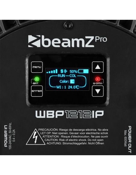 beamZ Pro WBP1212IP Foco PAR LED Aluminio IP65 con batería 6-en-1 150784 - 5