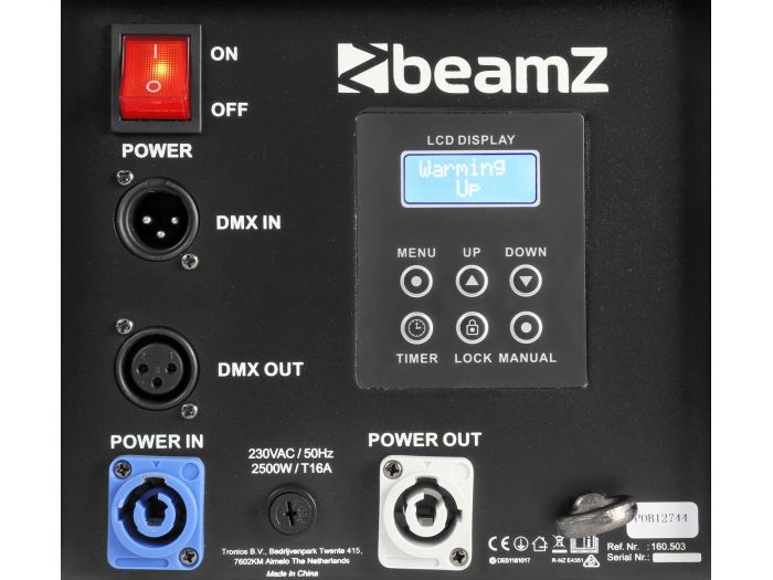 Beamz S2500 Maquina de Humo DMX LED 24x 10W 4-en-1 