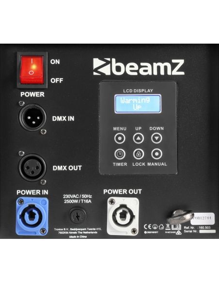 Beamz S2500 Maquina de Humo DMX LED 24x 10W 4-en-1 