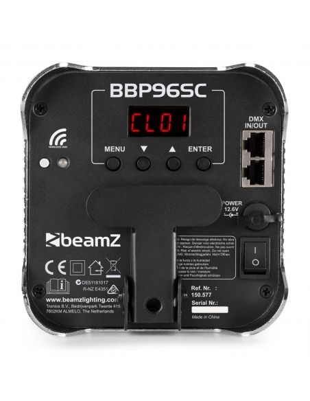 Beamz BBP96SC Foco PAR con bateria 6x 12W WDMX 