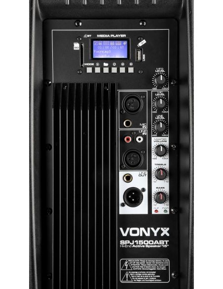 Vonyx SPJ-1500ABT MP3 Bafle Activo Hi-End BT 15" 800W 178045 - 5