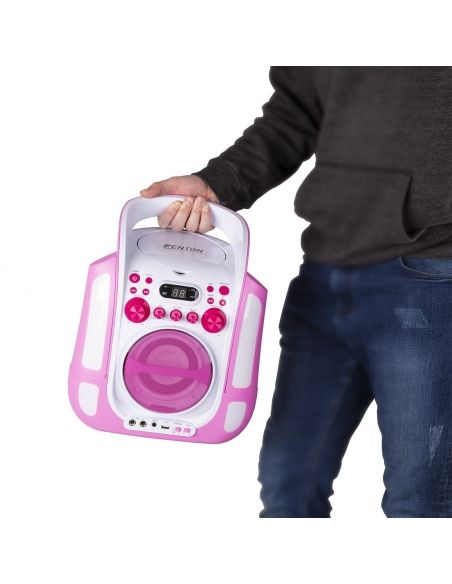 Fenton SBS30P Sistema Karaoke con CD y 2 micros Rosa 130172 - 4
