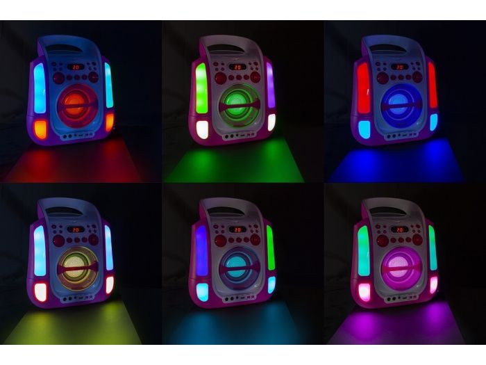 Fenton SBS30P Sistema Karaoke con CD y 2 micros Rosa 130172 - 5