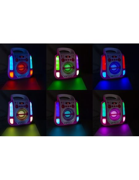 Fenton SBS30P Sistema Karaoke con CD y 2 micros Rosa 130172 - 5
