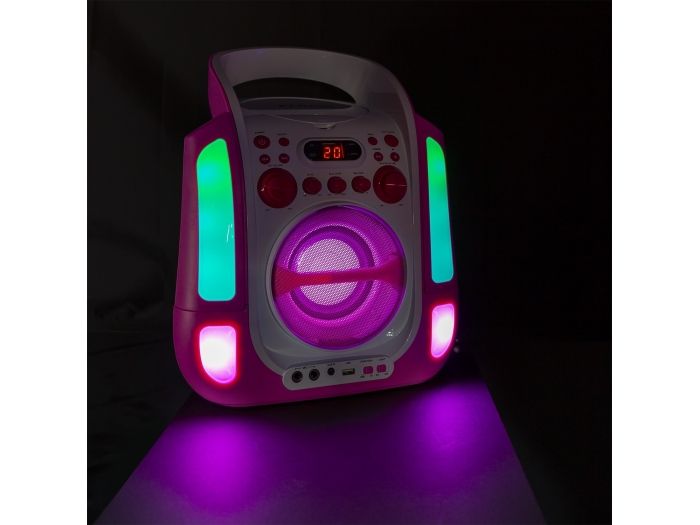 Fenton SBS30P Sistema Karaoke con CD y 2 micros Rosa 130172 - 6