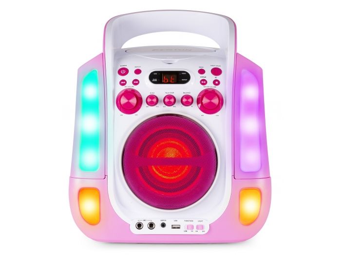 Fenton SBS30P Sistema Karaoke con CD y 2 micros Rosa 130172 - 7