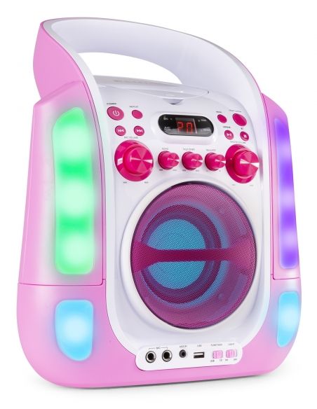 Fenton SBS30P Sistema Karaoke con CD y 2 micros Rosa 130172 - 8