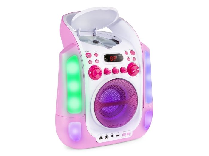 Fenton SBS30P Sistema Karaoke con CD y 2 micros Rosa 130172 - 9