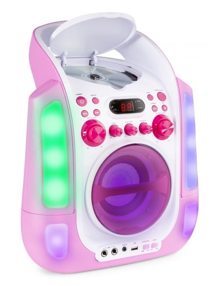 Fenton SBS30P Sistema Karaoke con CD y 2 micros Rosa 130172 - 9