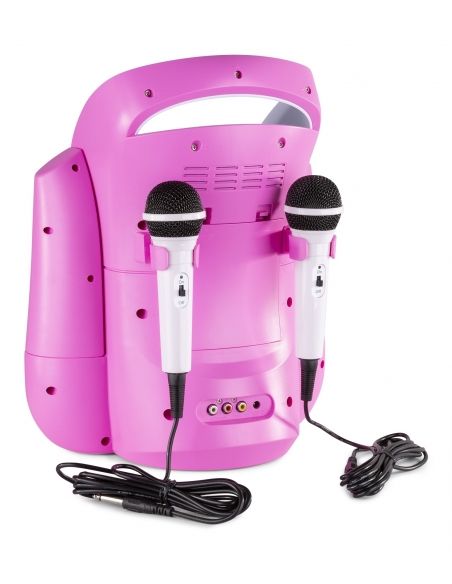 Fenton SBS30P Sistema Karaoke con CD y 2 micros Rosa 130172 - 11