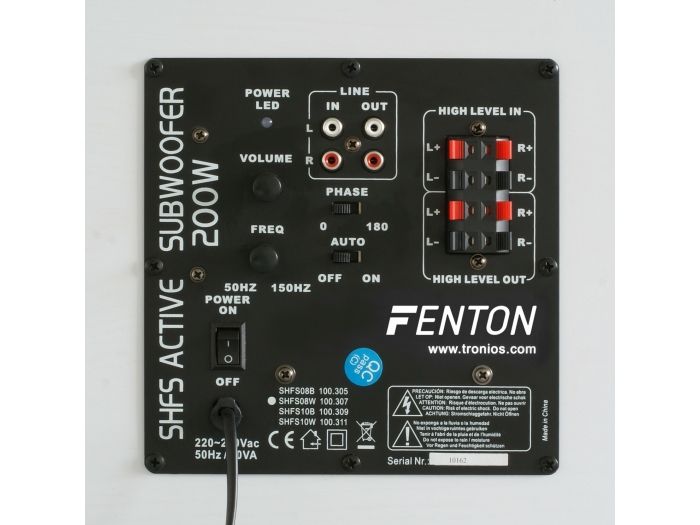 Fenton SHFS08W Subwoofer Activo 8" blanco 100307