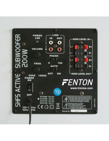 Fenton SHFS08W Subwoofer Activo 8" blanco 100307