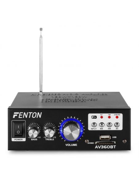 Fenton AV360BT Mini amplificador con BT/FM/SD/USB/MP3 