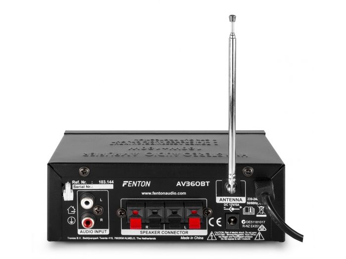 Fenton AV360BT Mini amplificador con BT/FM/SD/USB/MP3 
