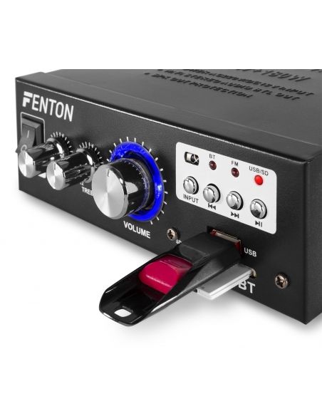 Fenton AV360BT Mini amplificador con BT/FM/SD/USB/MP3 