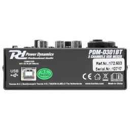 Power Dynamics PDM-D301BT mezclador de 3 canales USB con tarjeta de sonido | Mas Que Sonido 2
