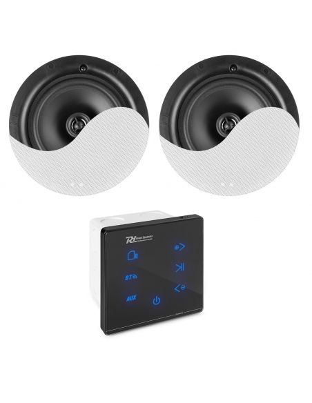 Power Dynamics Powerline A50BSet Conjunto amplificador para empotrar en pared con 2 altavoces de techo 952458 - 1