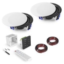 Power Dynamics Powerline A50BSet Conjunto amplificador para empotrar en pared con 2 altavoces de techo 952458 - 1 2