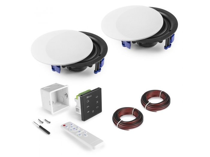 Power Dynamics Powerline A50BSet Conjunto amplificador para empotrar en pared con 2 altavoces de techo 952458 - 2