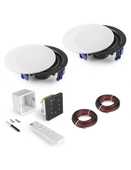 Power Dynamics Powerline A50BSet Conjunto amplificador para empotrar en pared con 2 altavoces de techo 952458 - 2