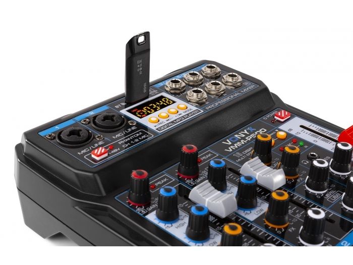 Vonyx VMM-P500 Mezclador Directo 4Canales con DSP, USB y reproductor MP3/BT 172580 - 4