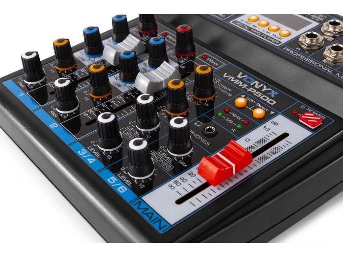 Vonyx VMM-P500 Mezclador Directo 4Canales con DSP, USB y reproductor MP3/BT 172580 - 7