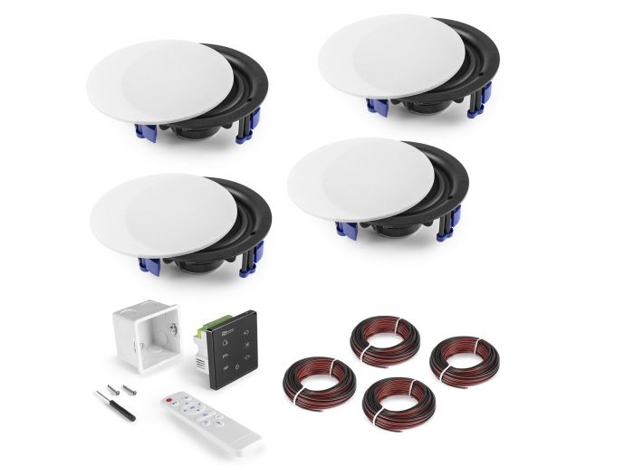 Power Dynamics Powerline A100BSet Conjunto amplificador para empotrar en pared con 4 altavoces de techo 952460 - 2