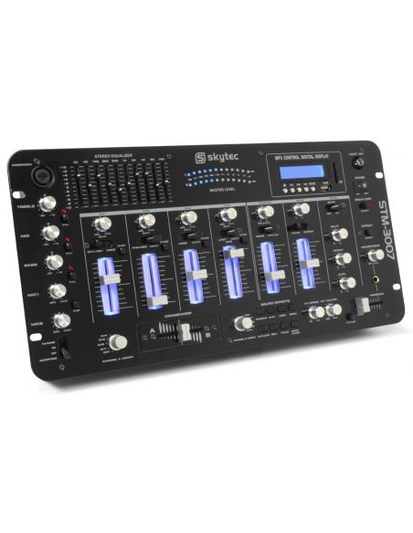 Skytec STM-3007 Mezclador 6 Canales SD/USB/MP3/LED/BT 19" 172736 - 1